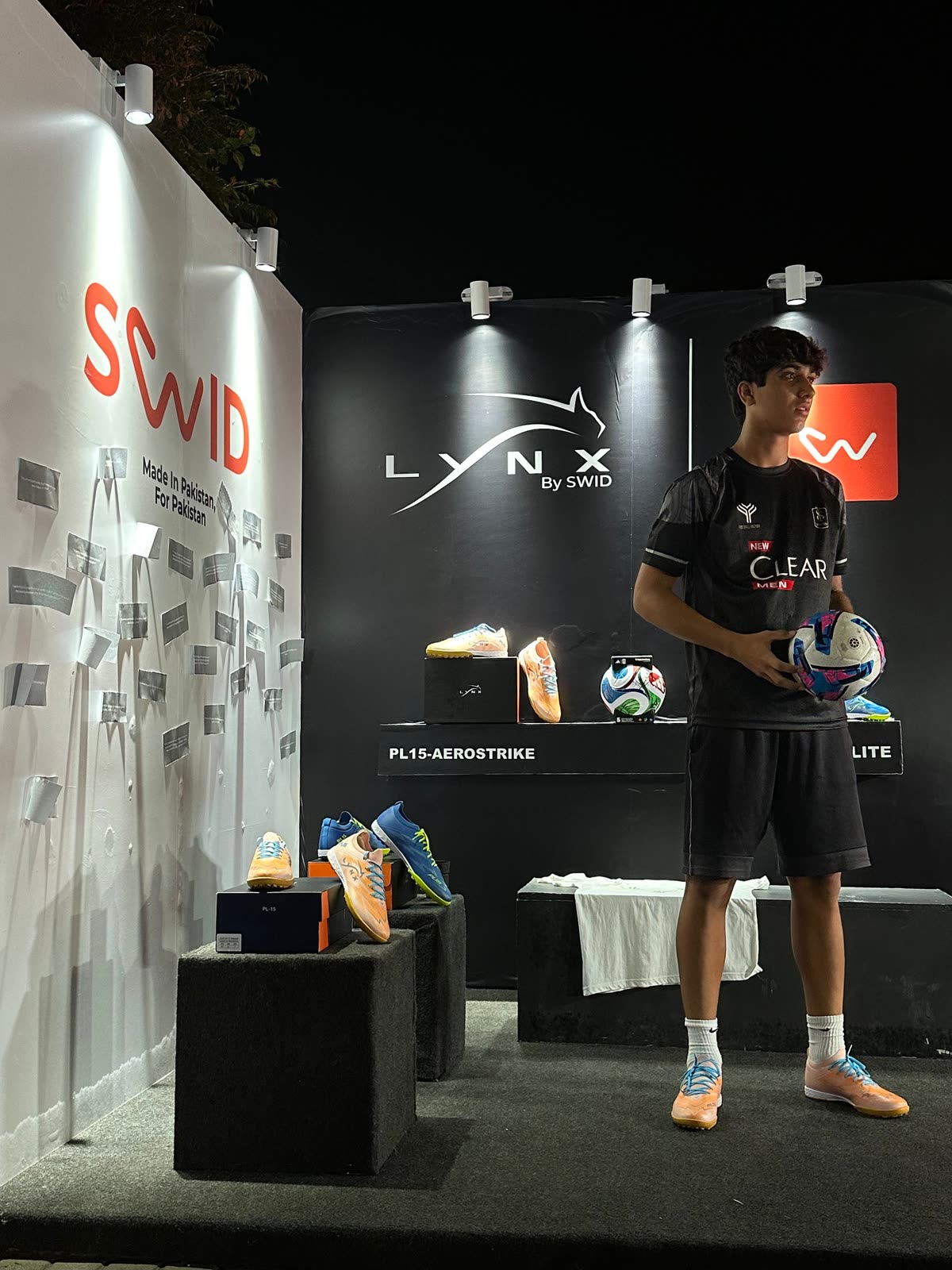 Nisar Hussain at the LYNX by SWID stand with the PL15 range