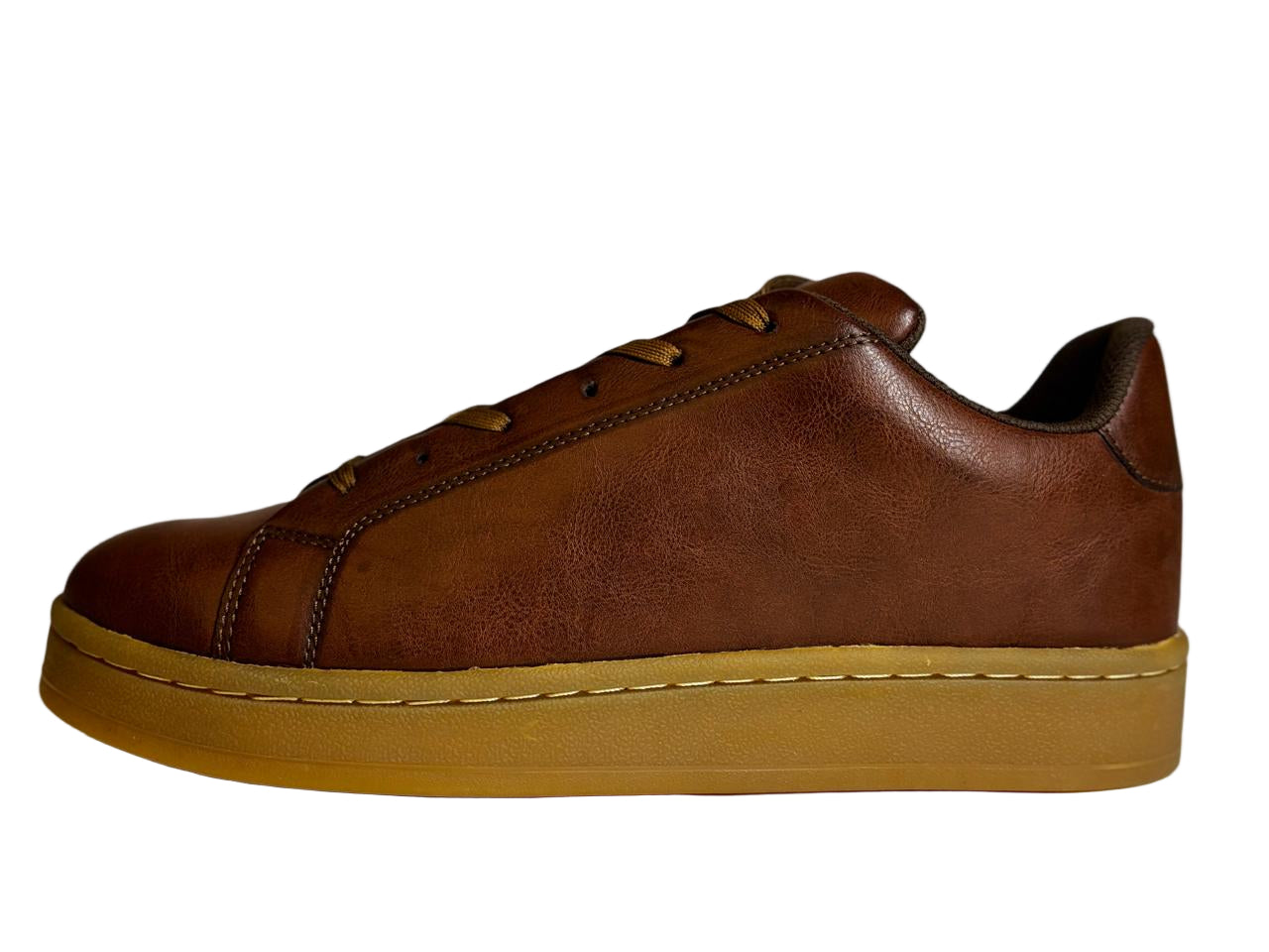 Casual Brown Synthetic Leather Sneakers